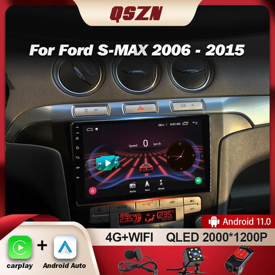 QSZN  S-MAX 1 2006 - 2015  AC ڵ  Ƽ̵  ÷̾, ̼ GPS ī÷, ȵ̵ 12 , 2K QLED
